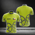 Men's Texas Green Lime Cycling Short Sleeve Jersey, Texas State Cycling Jerseys CG0561