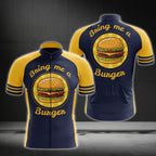 Bring Me A Burger Men's Short Sleeve Cycling Jersey, Burger Cycling Jerseys CG0212