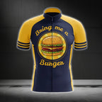 Bring Me A Burger Men's Short Sleeve Cycling Jersey, Burger Cycling Jerseys CG0212