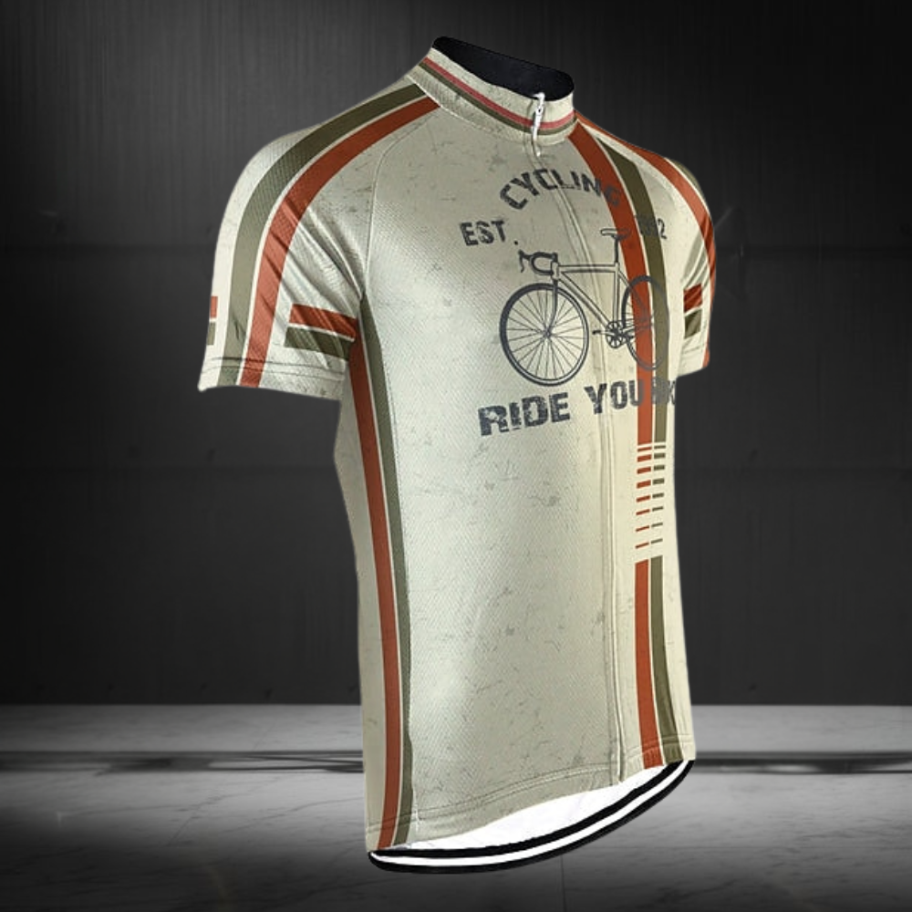 Ride Your Bike Custom Year Retro Cycling Short Sleeve Men Jersey, Custom Retro Cycling Jerseys CZ0147