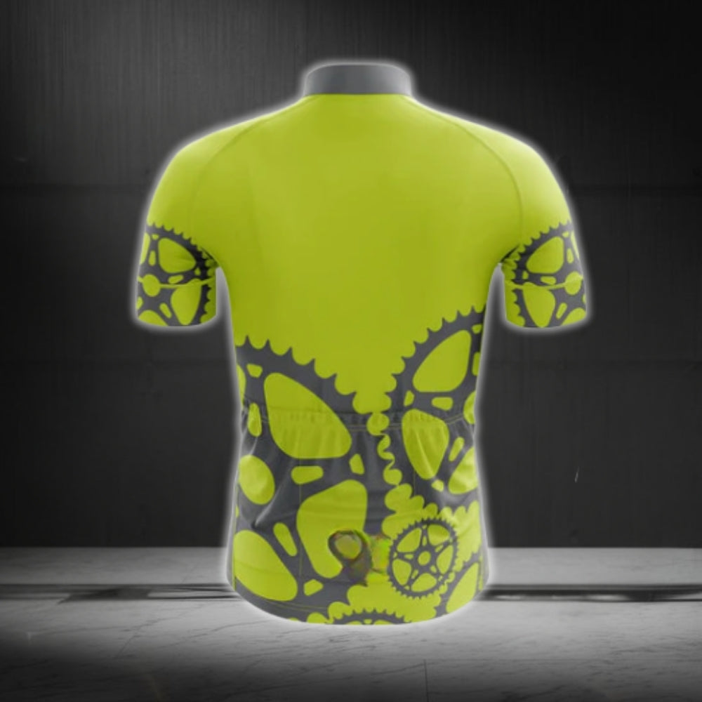 Men's Texas Green Lime Cycling Short Sleeve Jersey, Texas State Cycling Jerseys CG0561