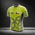 Men's Texas Green Lime Cycling Short Sleeve Jersey, Texas State Cycling Jerseys CG0561