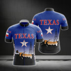 Blue And Black Texas Cycling Short Sleeve Jersey For Men, Texas State Cycling Jerseys CG0562