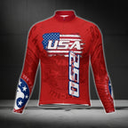 Custom USA 250 Freedom Cycling Long Sleeve Jersey For Men, Custom Independence Day Cycling Jerseys CG0338