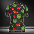 Women's Watermelon Short Sleeve Cycling Jersey, Watermelon Lover Cycling Jerseys For Ladies CG0438