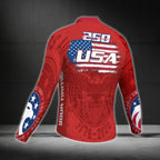 Custom USA 250 Freedom Cycling Long Sleeve Jersey For Men, Custom Independence Day Cycling Jerseys CG0338