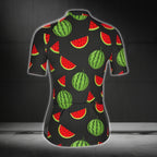 Women's Watermelon Short Sleeve Cycling Jersey, Watermelon Lover Cycling Jerseys For Ladies CG0438