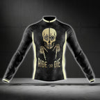 Ride Or Die Skull Cycling Long Sleeve Mens Jersey, Skull Cycling Jersey CG0729