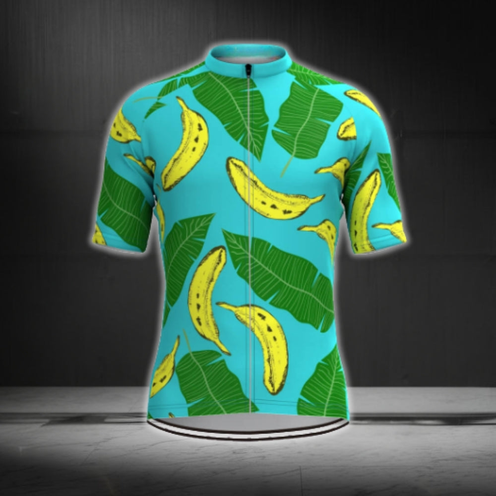 Tropical Banana Cycling Short Sleeve Jersey Men, Banana Cycling Jerseys CG0368