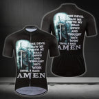 The Devil Saw Me With My Head Down And Thought He'd Won Until I Said Amen Men's Cycling Jersey Short Sleeve, Jesus Cycling Jerseys CE0007