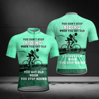 You Don't Stop Riding When You Get Old You Get Old When You Stop Riding Men's Short Sleeve Cycling Jersey,Vintage Cycling Jersey For Men CZ0150