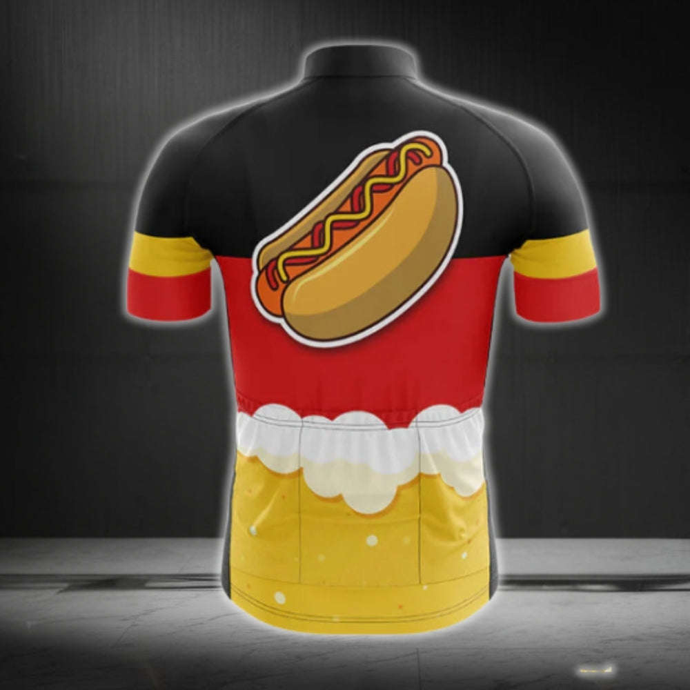 Funny Hot Dog Cycling Jersey Short Sleeve For Mens, Hot Dog Cycling Jerseys CG0213
