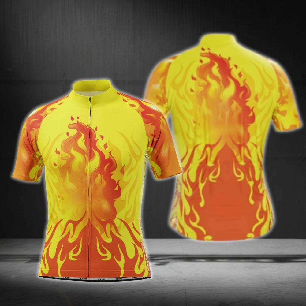 Flame Cycling Short Sleeve Jersey For Men, Flame Cycling Jerseys CG0439