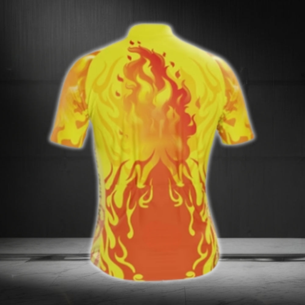 Flame Cycling Short Sleeve Jersey For Men, Flame Cycling Jerseys CG0439