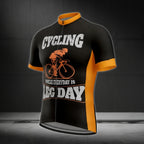 Cycling Where Everyday Is Leg Day Men's Short Sleeve Cycling Jersey, Funny Cycling Jersey For Mens CE0023