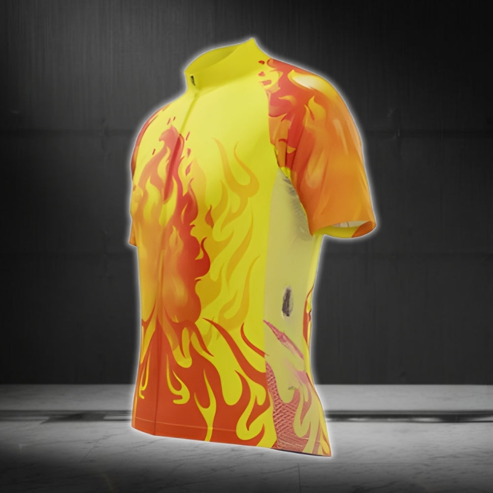 Flame Cycling Short Sleeve Jersey For Men, Flame Cycling Jerseys CG0439