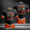 It's Not Just A Hobby It Is My Escape From Reality Men's Cycling Short Sleeve Jerseys, Funny Cycling Jerseys For Mens CE0024