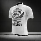 Never Underestimate The Power Of A Texas Cyclist Short Sleeve Cycling Jersey For Men, Funny Texas Cycling Jerseys CG0563