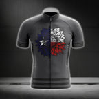 Texas Flag Sunflowers Men's Cycling Short Sleeve Jersey, Texas State Cycling Jerseys CG0564