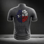 Texas Flag Sunflowers Men's Cycling Short Sleeve Jersey, Texas State Cycling Jerseys CG0564