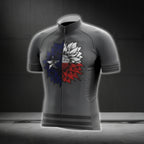 Texas Flag Sunflowers Men's Cycling Short Sleeve Jersey, Texas State Cycling Jerseys CG0564