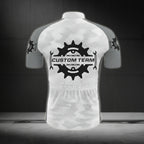 Custom Team Men's Cycling Short Sleeve Jersey, Custom Grey Cycling Jersey CZ0009