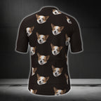 Custom Dog Face Cycling Short Sleeve Jersey For Men, Custom Pet Photo Cycling Jerseys CG0262