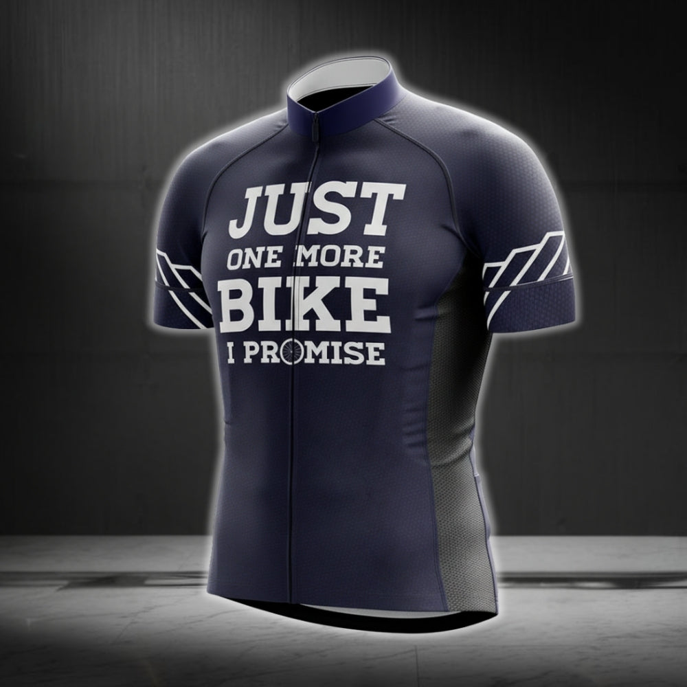 Just One More Bike I Promise Short Sleeve Men's Cycling Jersey, Funny Cycling Jerseys CG0215
