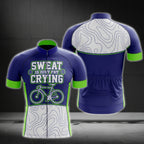 Sweat Is Just Fat Crying Short Sleeve Cycling Jersey For Men, Funny Cycling Jerseys CG0216