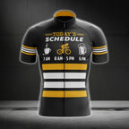 Today's Schedule Cycling Short Sleeve Jersey Mens, Funny Cycling Jerseys CG0217