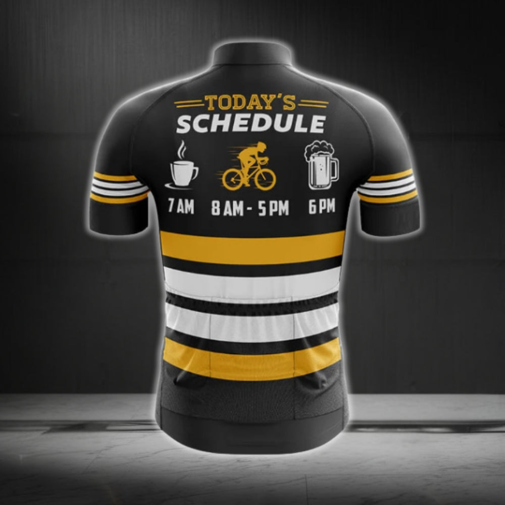 Today's Schedule Cycling Short Sleeve Jersey Mens, Funny Cycling Jerseys CG0217