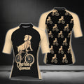 Custom Dog Black And Beige Cycling Short Sleeve Jersey Women, Custom Dog Lovers Cycling Jersey For Ladies CG0344