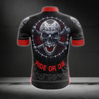 Ride Or Die Men's Skull Cycling Jersey Short Sleeve, Funny Skull Cycling Jerseys CE0027