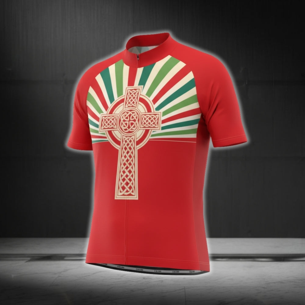 Fearless In Faith Cross Cycling Short Sleeve Jersey For Men, Christian Cycling Jerseys CG0443