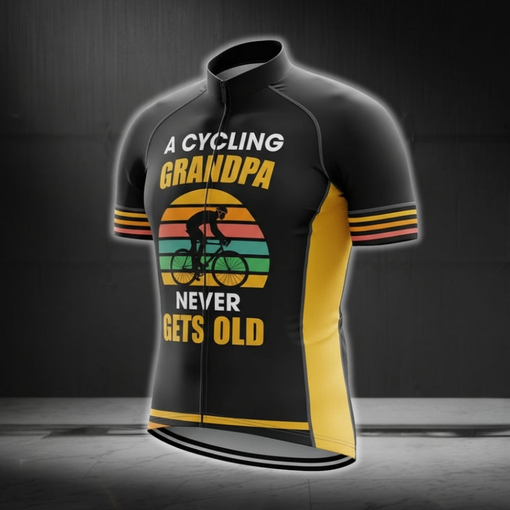 Cycling Grandpa Never Get Old Short Sleeve Cycling Jersey, Cycling Jerseys For Grandpa CG0128