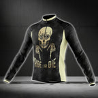 Ride Or Die Skull Cycling Long Sleeve Mens Jersey, Skull Cycling Jersey CG0729