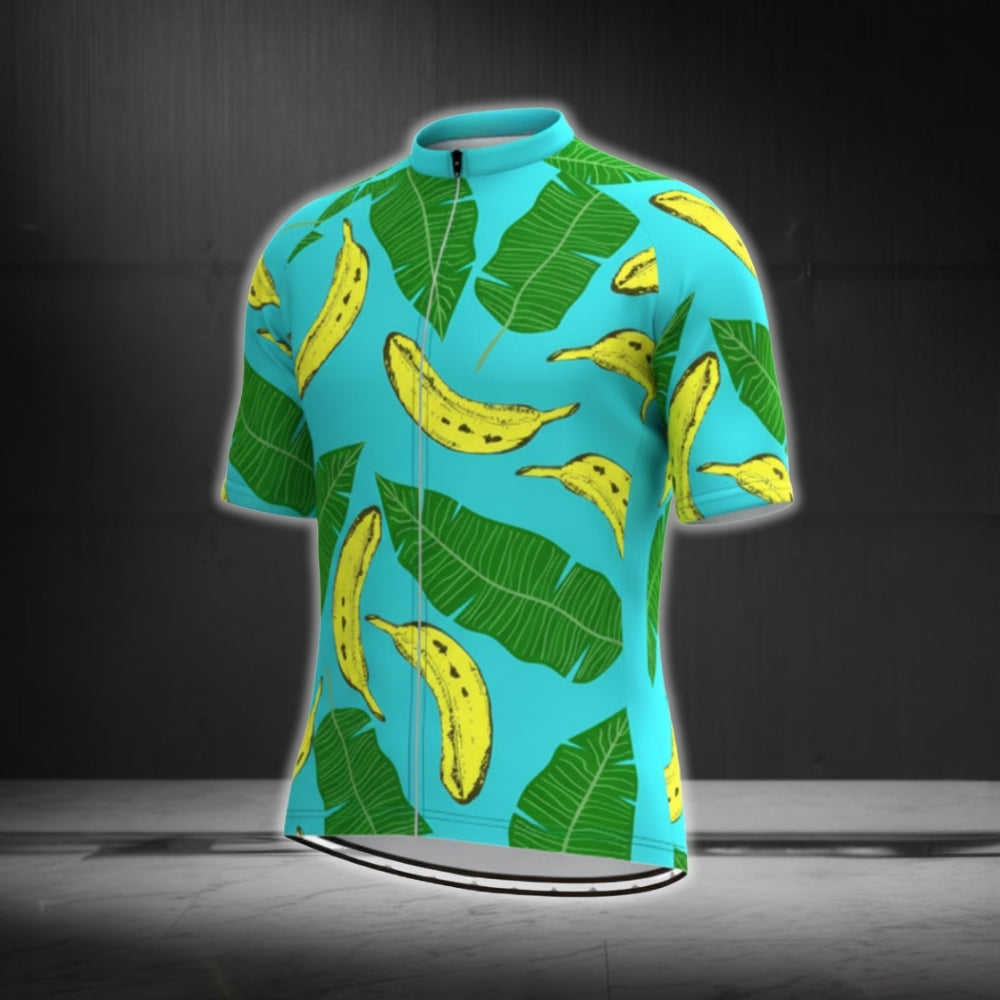 Tropical Banana Cycling Short Sleeve Jersey Men, Banana Cycling Jerseys CG0368