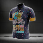 Will Bike For Coffee And Donuts Men's Cycling Short Sleeve Jersey, Coffee And Donuts Cycling Jerseys CG0466