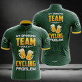 My Drinking Team Has A Cycling Problem Men's Short Sleeve Cycling Jersey, Beer Funny Cyclimg Jersey For Men CE0009