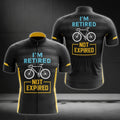 I'm Retired Not Expired Men's Cycling Short Sleeve Jersey, Funny Retired Cycling Jerseys CE0028