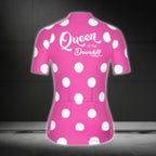 Queen Of The Downhill Women's Pink Short Sleeve Cycling Jersey, Funny Cycling Jersey For Ladies CG0444