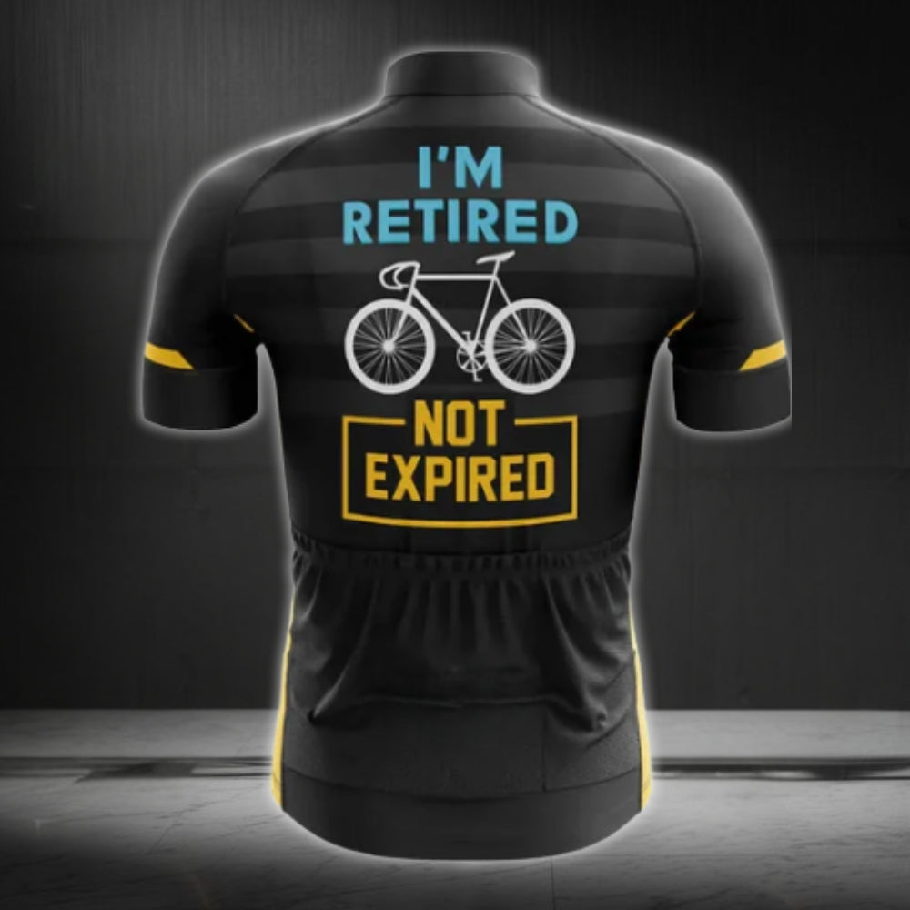 I'm Retired Not Expired Men's Cycling Short Sleeve Jersey, Funny Retired Cycling Jerseys CE0028