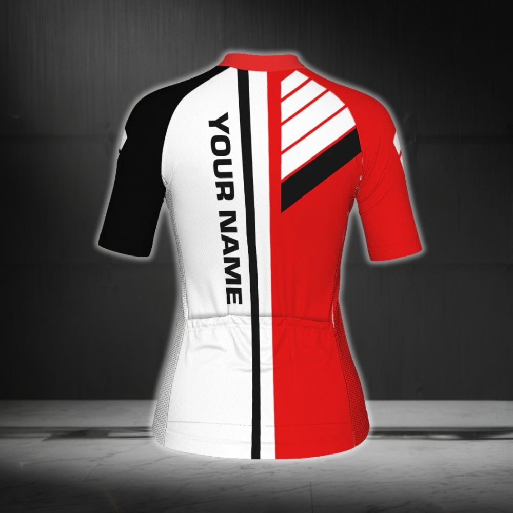 Women's Custom Photo And Name Cycling Short Sleeve Jersey, Custom Photo Cycling Jerseys For Women CG0345