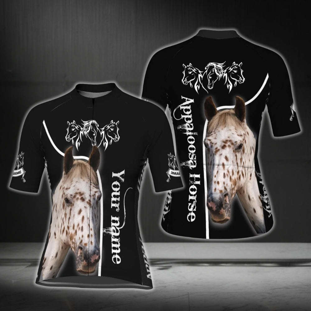 Custom Horse Women's Cycling Jersey Short Sleeve, Custom Cycling Jersey For Horse Lovers CG0346