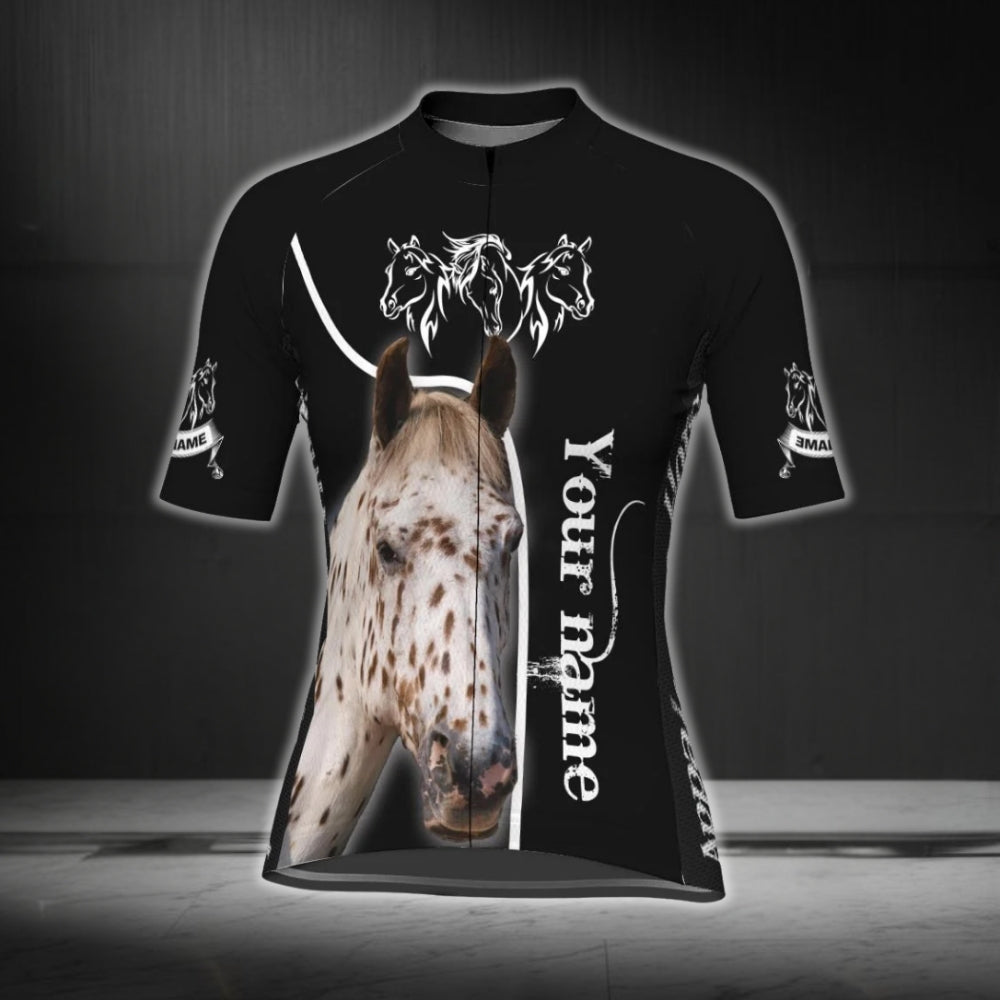 Custom Horse Women's Cycling Jersey Short Sleeve, Custom Cycling Jersey For Horse Lovers CG0346
