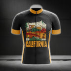 Black And Yellow California Cycling Short Sleeve Jersey For Men, Californica Cycling Jerseys CG0569