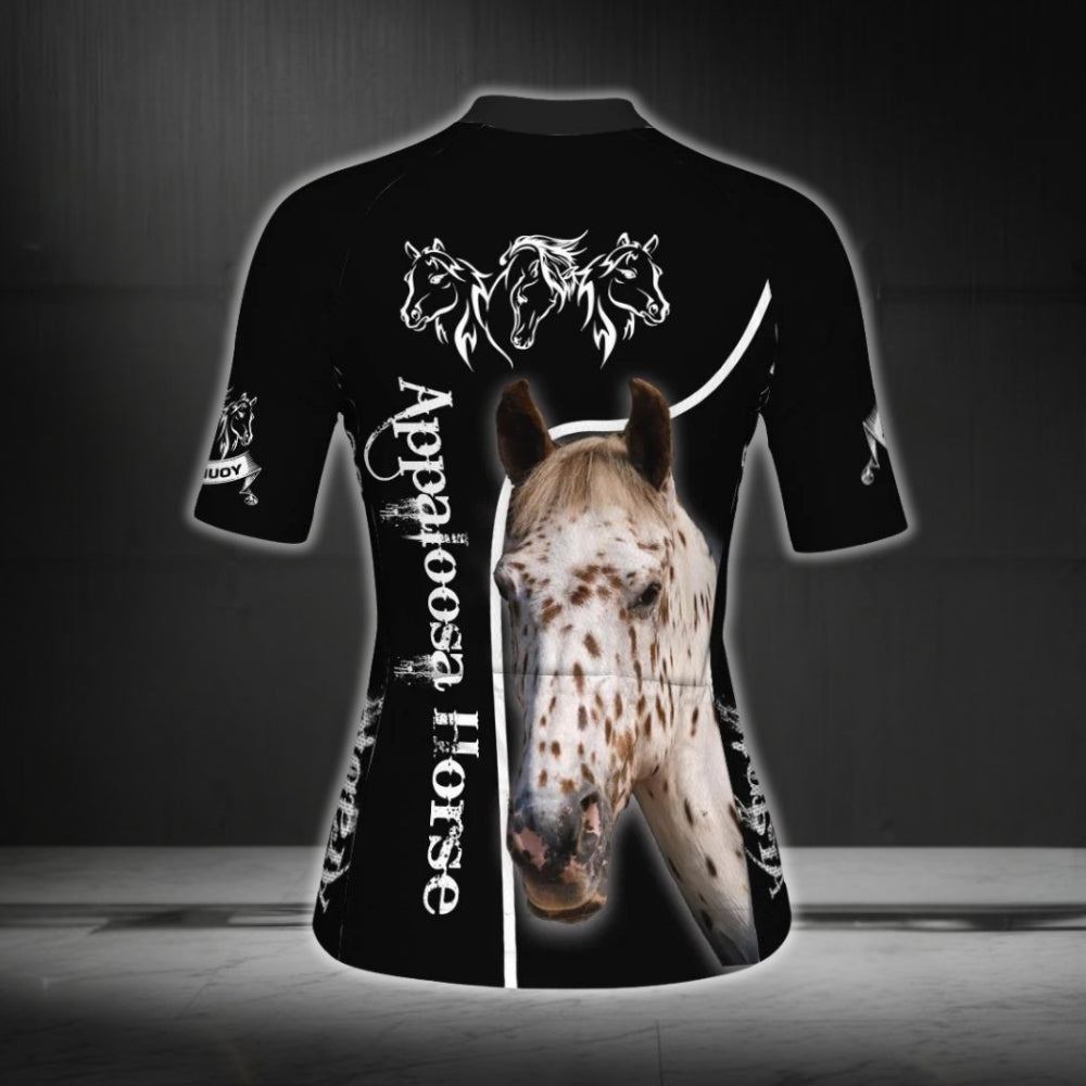 Custom Horse Women's Cycling Jersey Short Sleeve, Custom Cycling Jersey For Horse Lovers CG0346