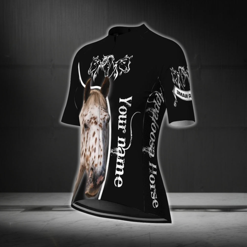 Custom Horse Women's Cycling Jersey Short Sleeve, Custom Cycling Jersey For Horse Lovers CG0346