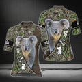 Custom Camo Koala Short Sleeve Women's Cycling Jersey, Custom Koala Cycling Jerseys CG0347