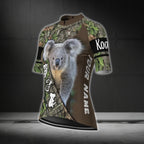 Custom Camo Koala Short Sleeve Women's Cycling Jersey, Custom Koala Cycling Jerseys CG0347